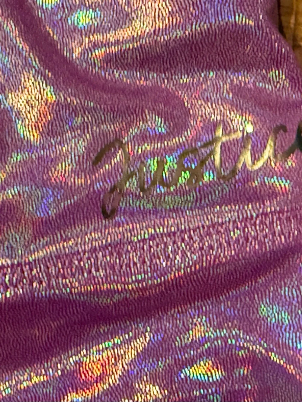 Justice Metallic Purple Gymnastics Shorts Size Medium 10